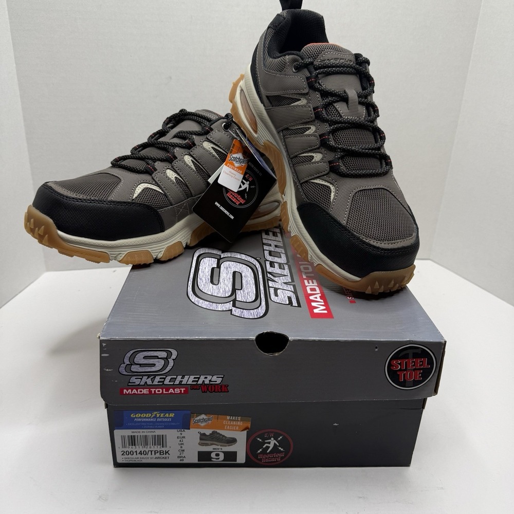Skechers Work Men’s 9 Skech-Air Envoy ST Arcket Steel Toe Goodyear Shoes NIB